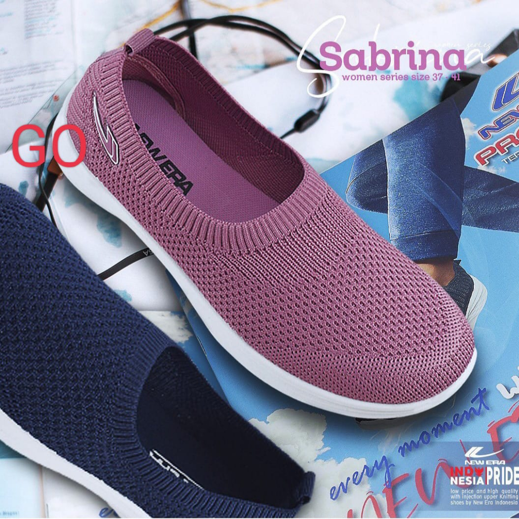 gof NEW ERA SABRINA Sepatu Slip On Wanita Rajut TERBARU Original Murah 37/41