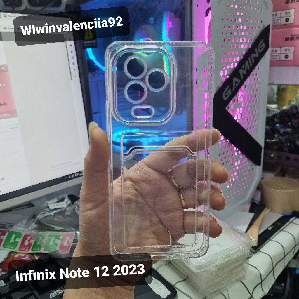 SLOTCARD Soft Case BENING INFINIX ZERO 5G 2023/ X Zero X-PRO Zero X-NEO/ Note 12 2023/ SMART 6 6+ 6-HD HD 2021 5 Casing Slot Tempat Kartu CARD Softcase CLEAR Airbag Four Air bag Silicone Kondom Karet / TPU Plastik Plastic warna Transparent 4G 5G PLUS XPRO