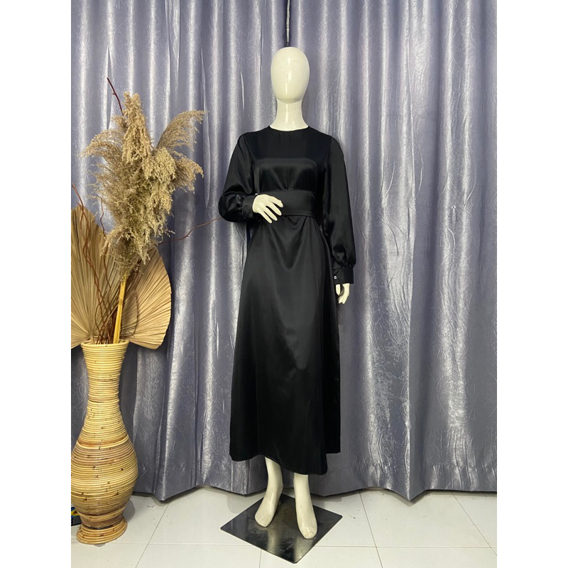 AURA DRESS BY SENURA - DRESS SATIN VELVET PREMIUM - GAMIS SATIN