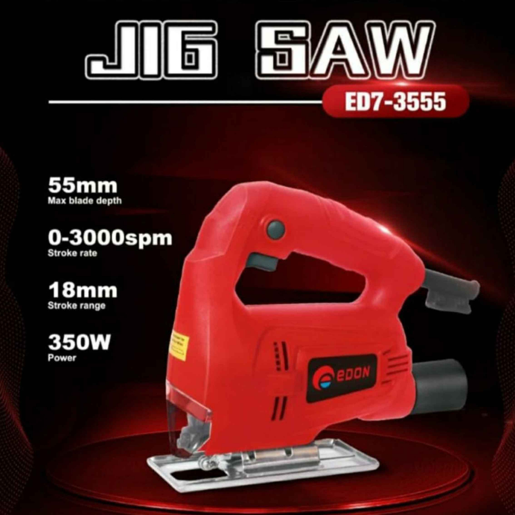 Mesin Gergaji Electric* Edon Jig Saw ED7-3555* Gergaji Kayu* Mesin Multifungsi