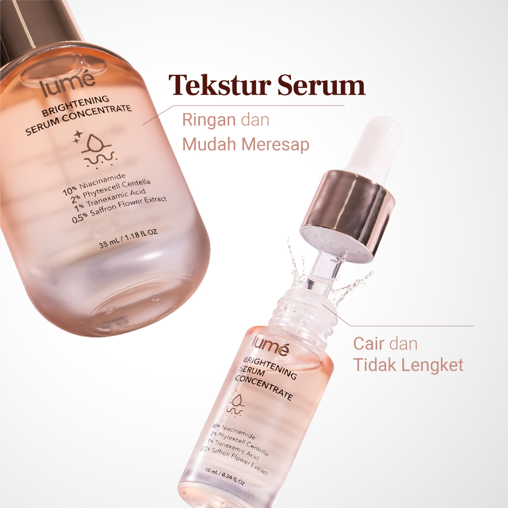 LUME Brightening Serum Concentrate Anti Oxidant dan Anti Aging Cegah Penuaan dan Melembabkan Kulit