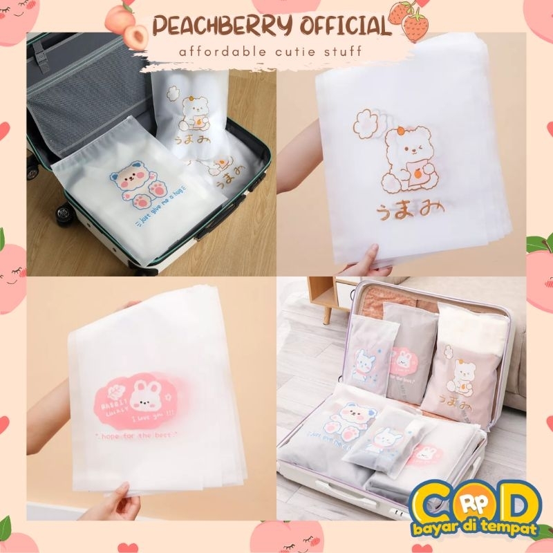 ZIPPER LUCU MOTIF BEAR AC39 STORAGE BAG TRAVEL