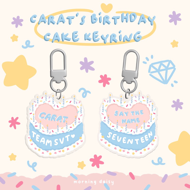 Carat’s Birthday Cake Keyring