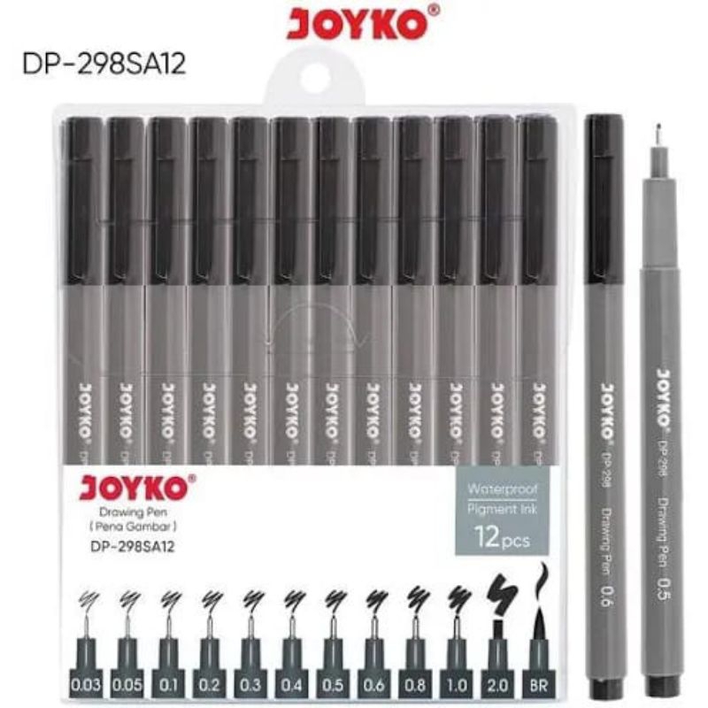 

drawing pen joyko pena gambar pulpen gel ball pen