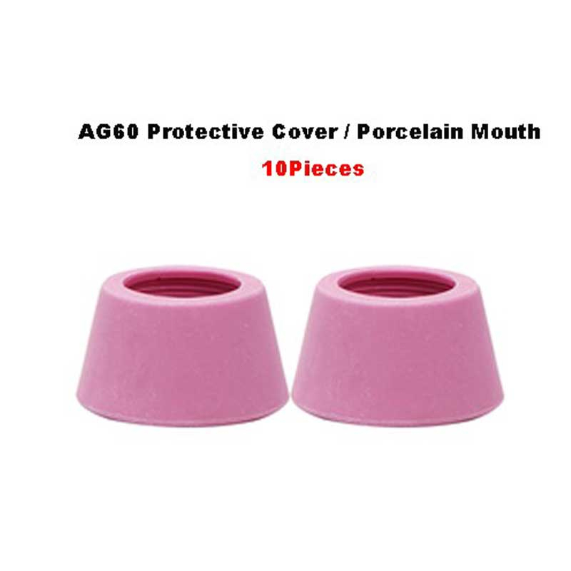 10pcs Shield Cup Sg55 Keramik Plasma Cutting Cut60 Plasma Cut Ceramic Shield Cup Plasma Potong Cut-60 Cut60a Sg-55 Ag60