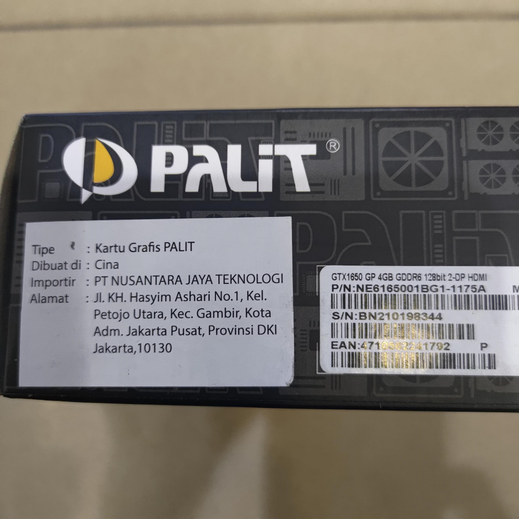 VGA Palit Nvidia GeForce GTX 1650 GamingPro 4GB GDDR6 DDR6 GTX1650