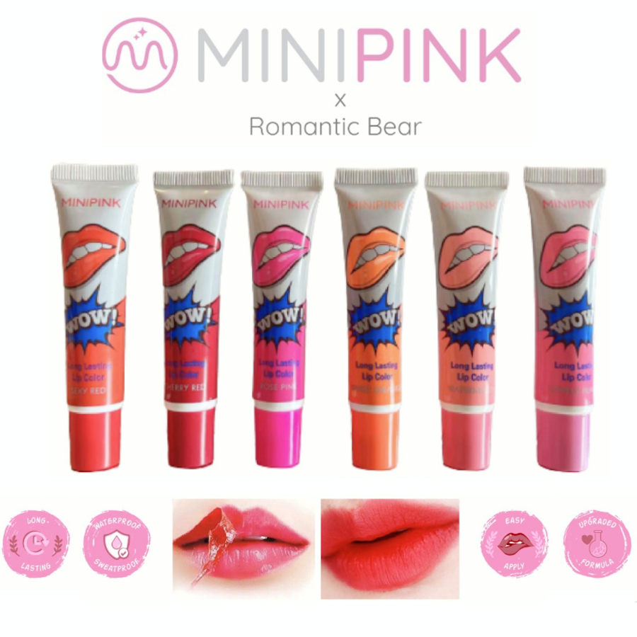 MINIPINK Lipstik Tattoo Lip Peel Off  Romantic Bear Lipstick Long Lasting MP021