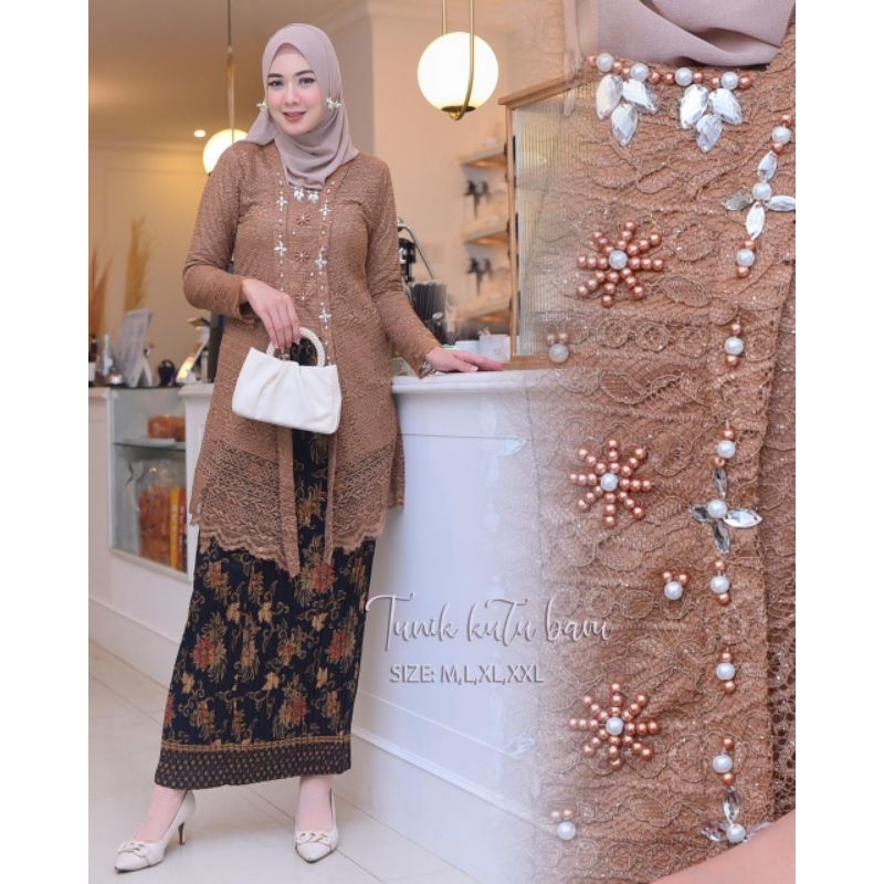 Kebaya Tunik Kutu Baru / Kebaya Tunik / Tunik Brokat / Kebaya Modern / Kebaya tile / Kebaya Favorite / Batik Couple