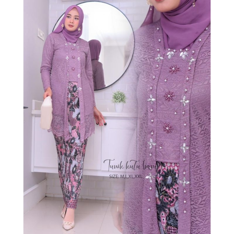 Kebaya Tunik Kutu Baru / Kebaya Tunik / Tunik Brokat / Kebaya Modern / Kebaya tile / Kebaya Favorite / Batik Couple