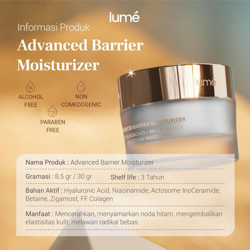 (Free Emas 24K) Paket Bundling LUME Skincare Basic Repair Barrier Set isi 3 pcs BPOM Halal