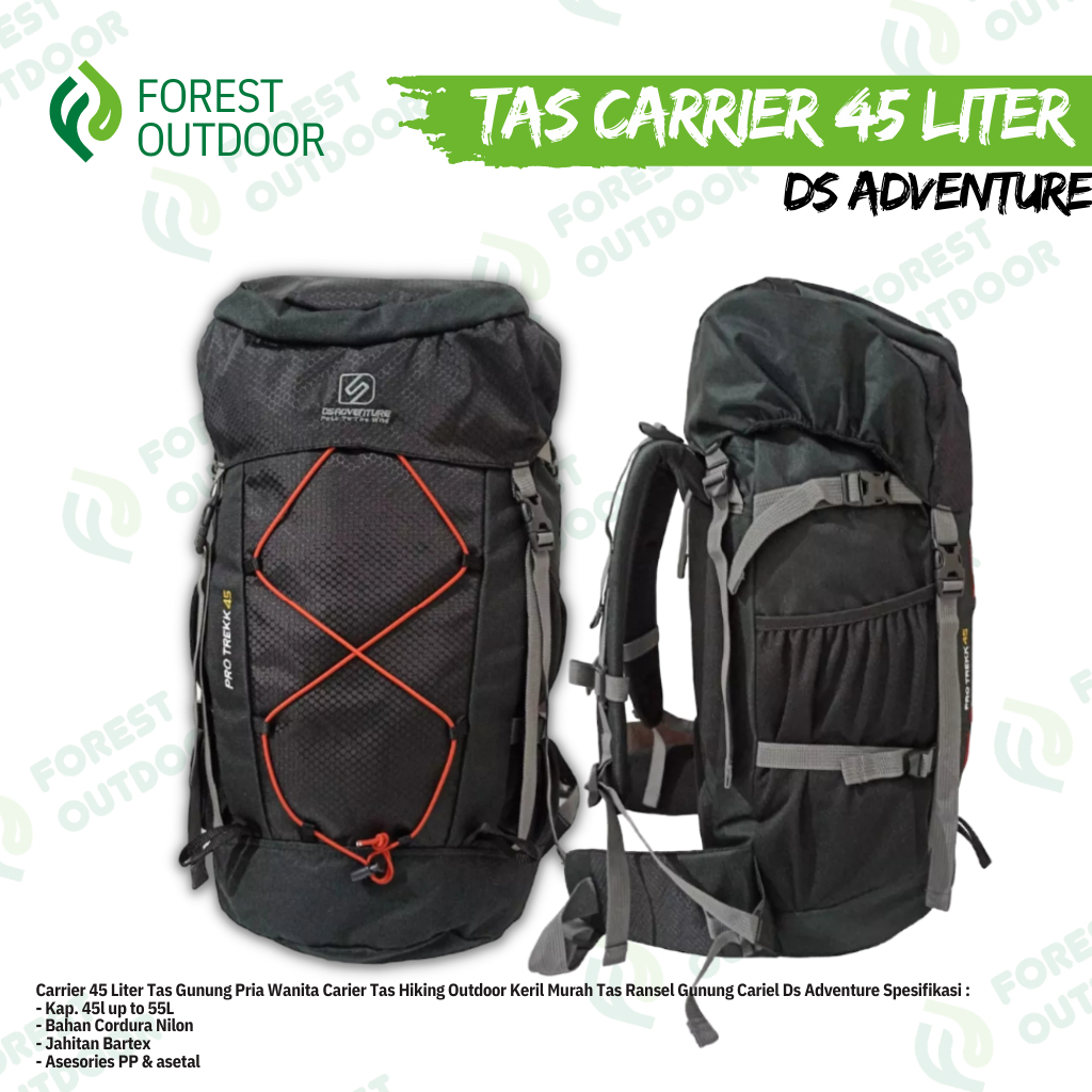 Tas carrier 45l ds adventure - carrier 45liter - carrier 45 liter - tas carrier 45 liter - tas carie