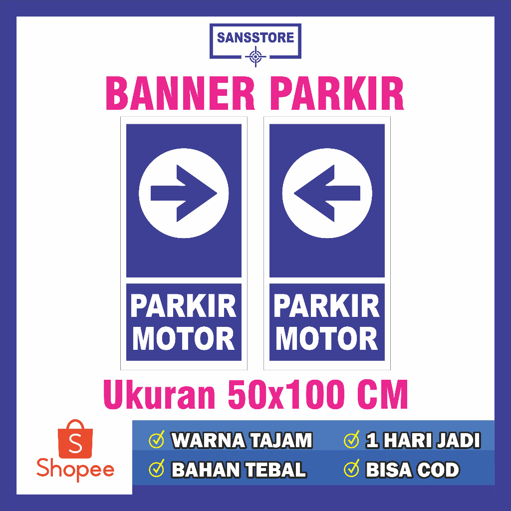 BANNER PARKIR 50X100 CM