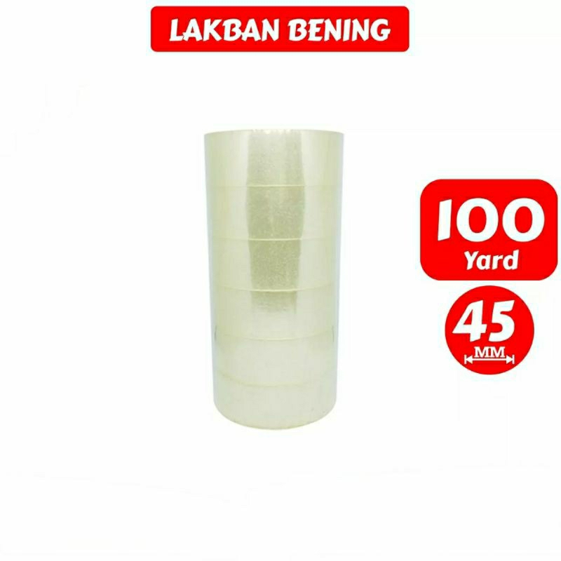 

Lakban Bening 100 yard x 45 mm Lakban OPP / Tape Packing