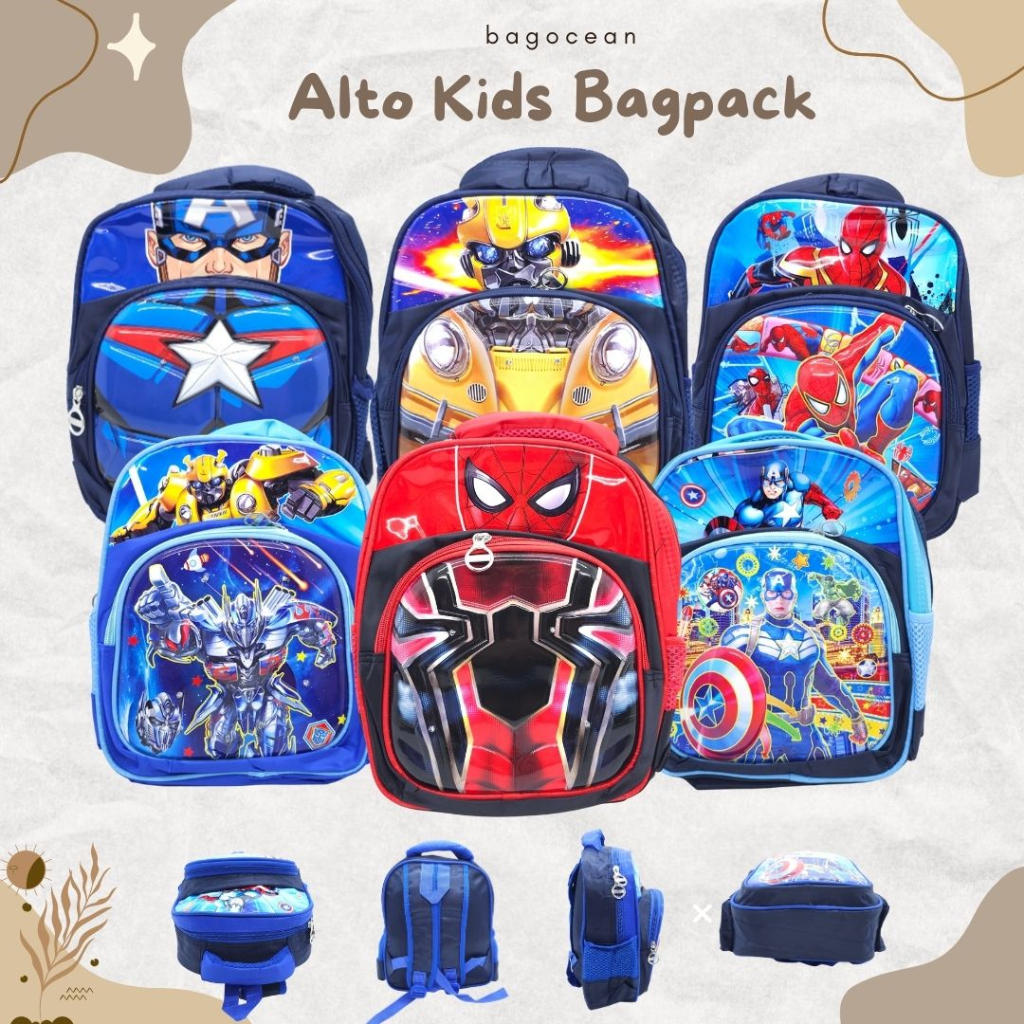 Tas Anak Lampu LED Timbul Laki-Laki / Tas Timbul Lampu + Comic Design Cowok / Tas Timbul Lampu Motif MURAH