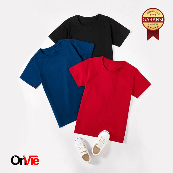 Kaos Polos Anak Polos Premium / Kaos Bayi Polos Premium 1-10 Tahun