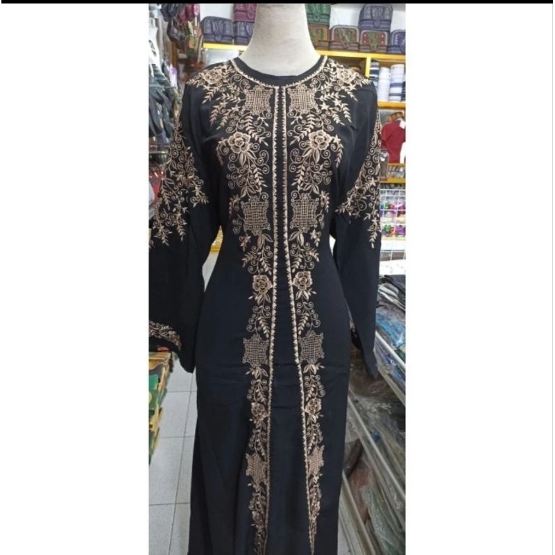 Gamis Wanita Bordiran Khas Aceh || Dress Muslimah Khas Aceh Bahan Sifon