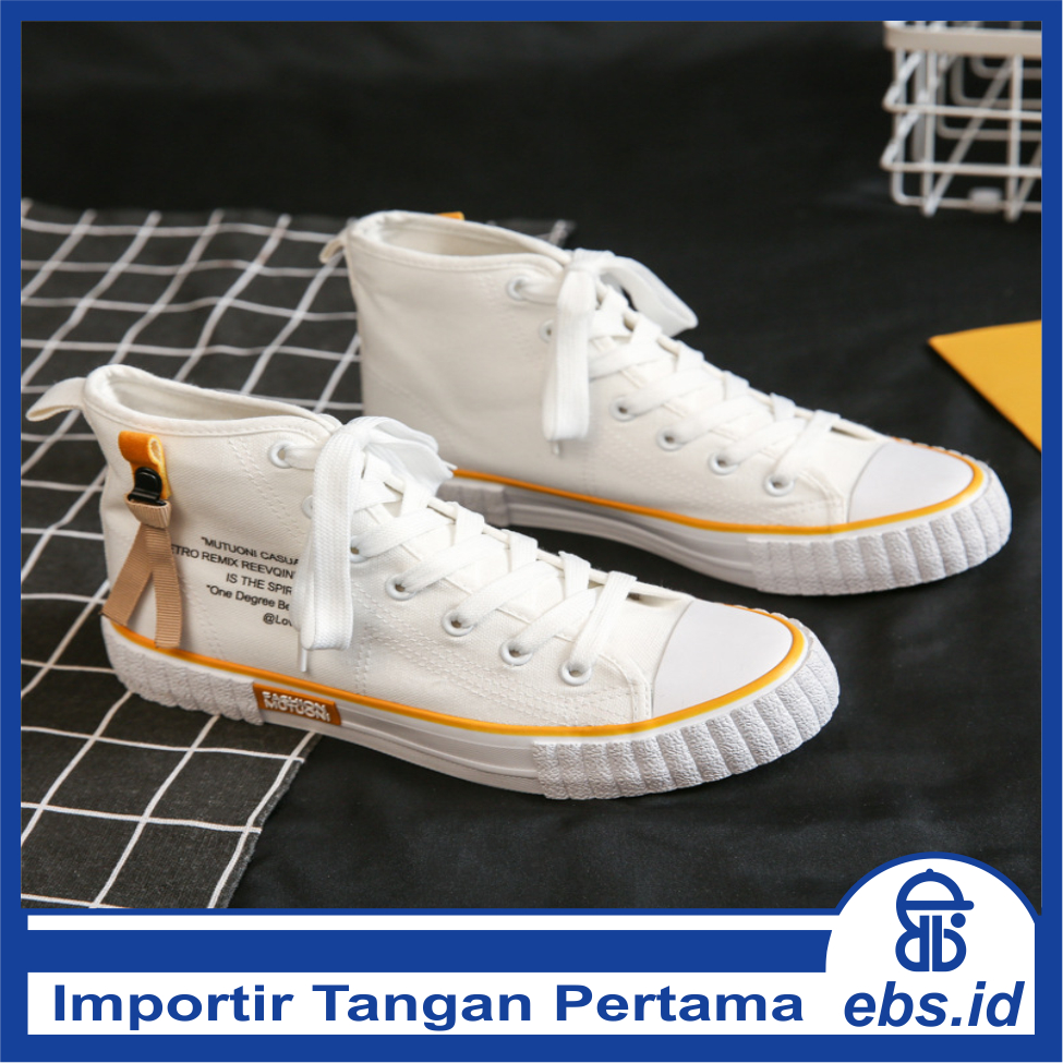 𝐄𝐁𝐒 ✅ COD SEP033 (Tanpa Kotak) Sepatu Sneakers Wanita Pita Kanvas Sporty Model Korea Fashion Casual Sport Olahraga Import COD