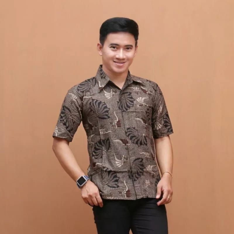 NEW ARRIVAL DISTRO BATIK PRIA BORDIR SOGAN HRB026 BATIKAF