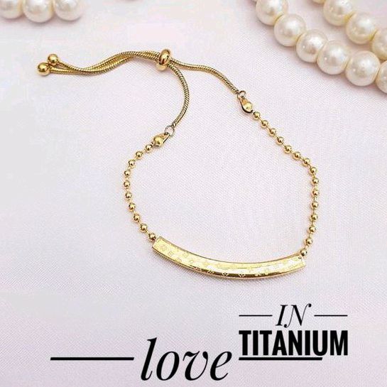 Gelang Titanium Serut Gold Terbaru Cantik Lapis Emas 1503a7