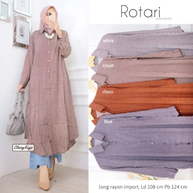 Rotary Long Tunic | Tunik Panjang Rayon Import by Classy Keys