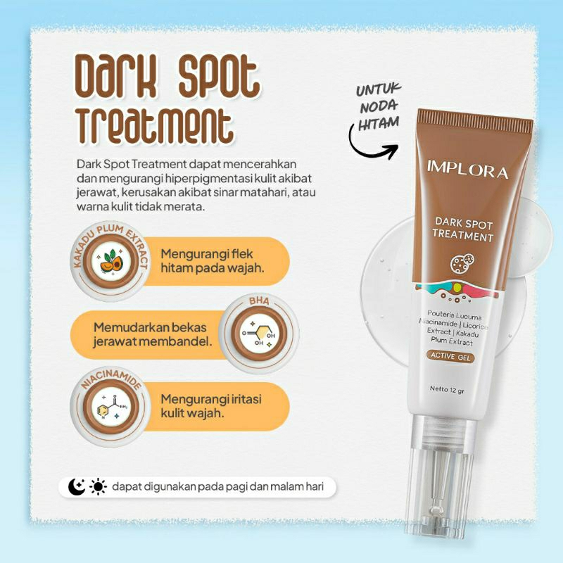 Implora Dark Spot Treatment 12gr obat bekas jerawat hitam