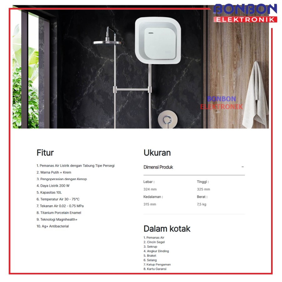 MODENA Electric Water Heater 10L ES 10IS / ES10IS