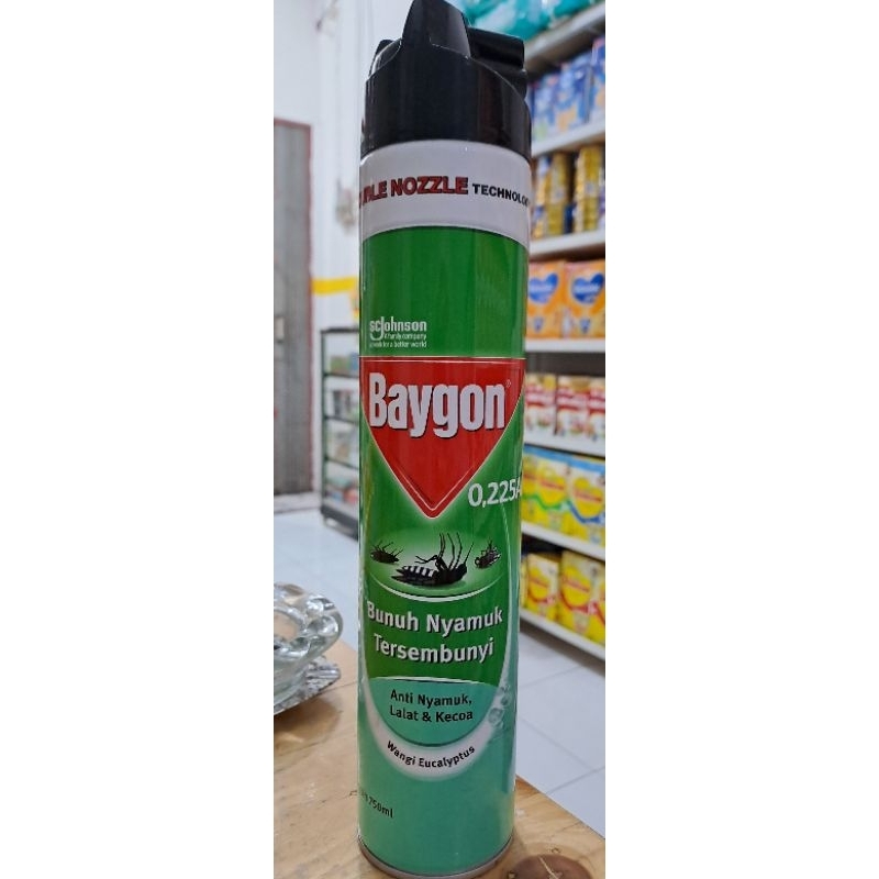 BAYGON AEROSOL - EUCALYPTUS, CITRUS FRESH DAN SILKY LAVENDER - 750ml