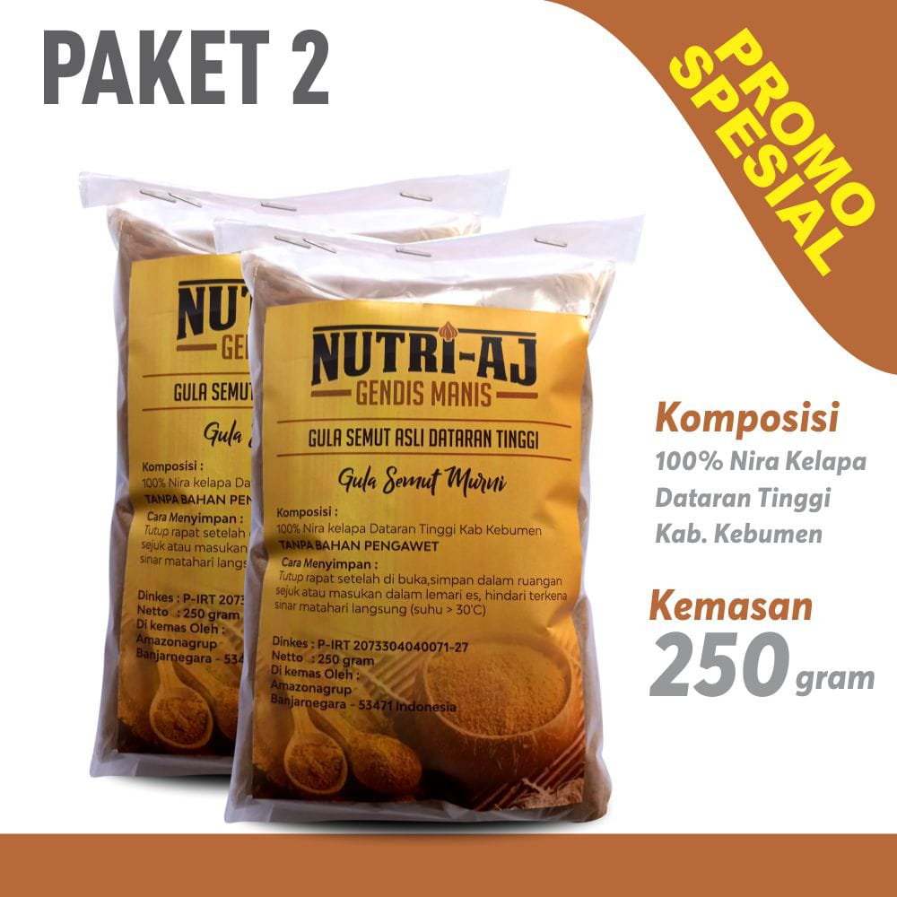 

Gula Semut Bubuk Original - Gula Kristal - Paket 2