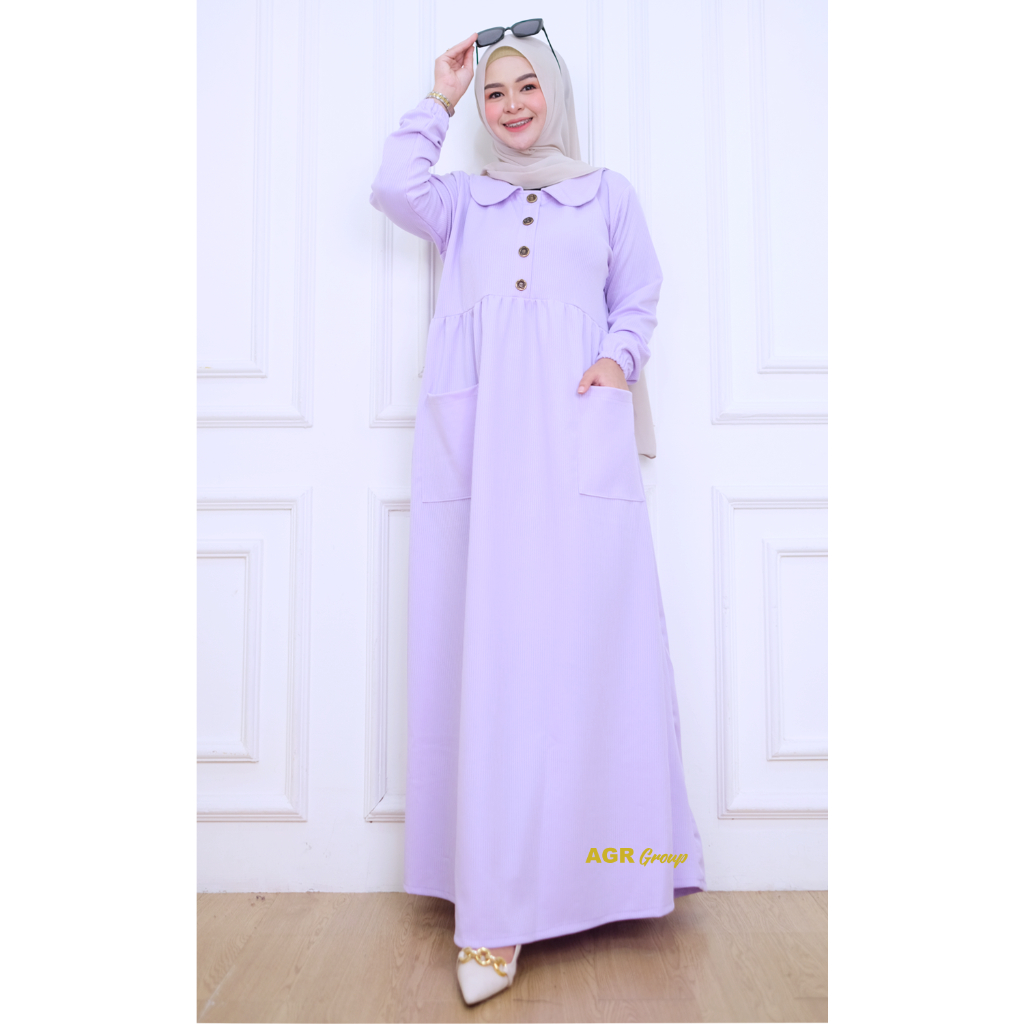 [BISA COD]Gamis Jumbo Sucita Maxy Bahan Knit Mango LD 120 Melar Sampai 130