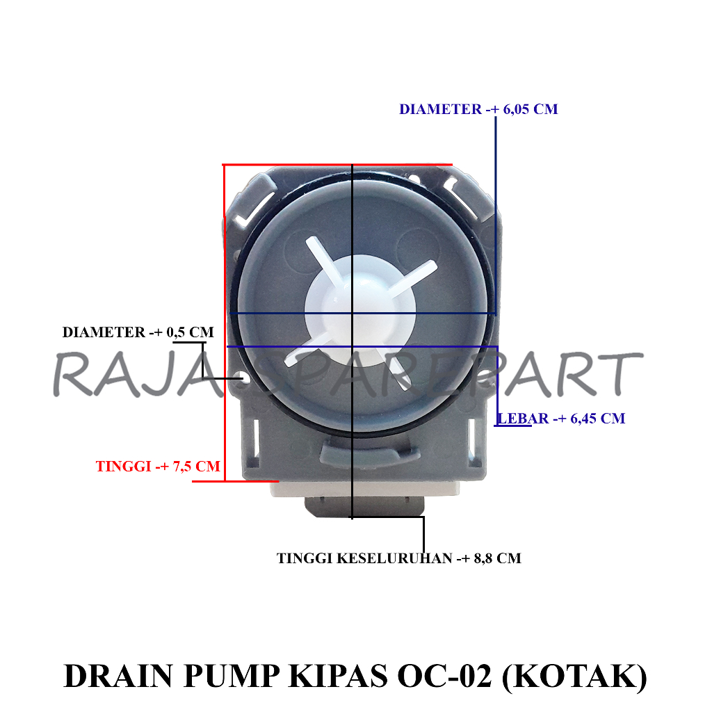 Drain Pump Kipas Mesin Cuci Front Loading KOTAK