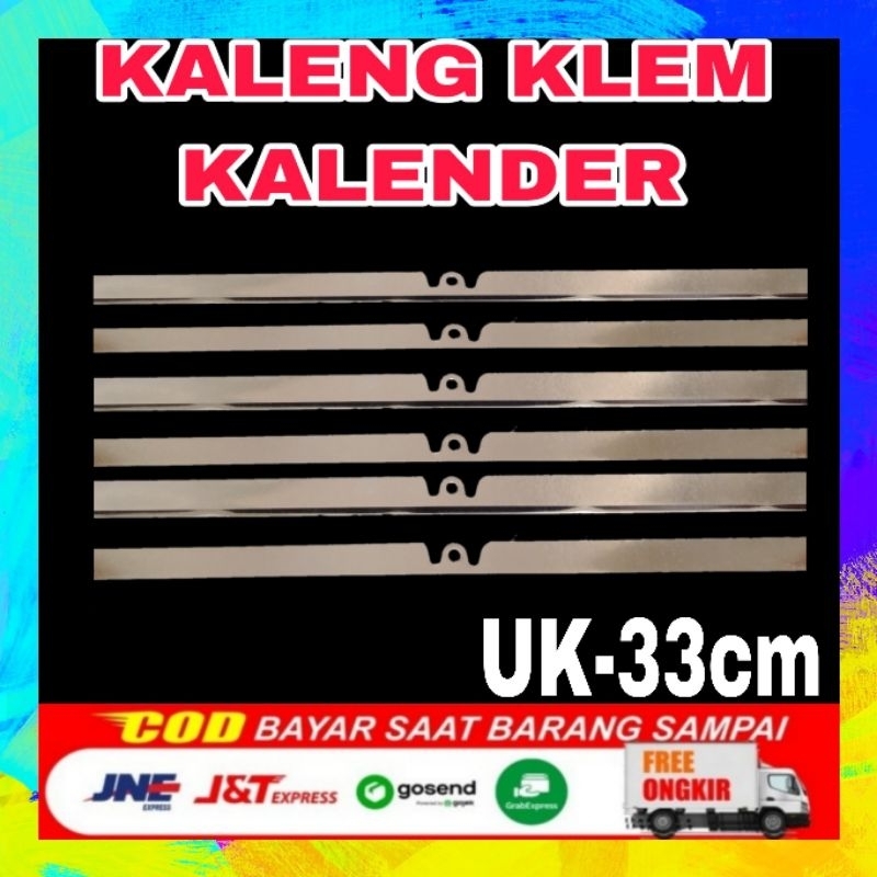 

klem kalender 33cm / kaleng klem kalender / klip kalender / klem seng kalender