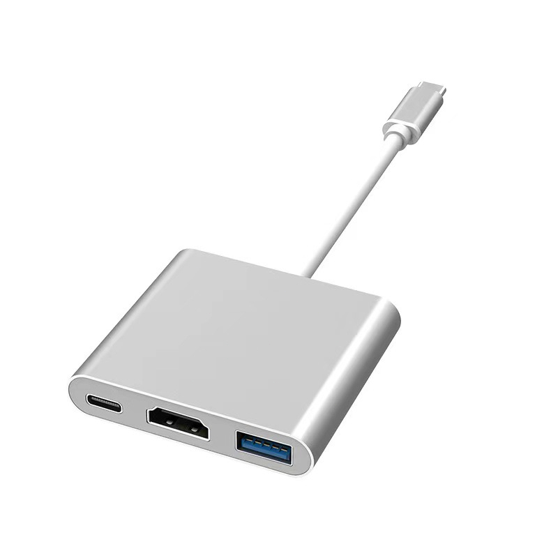 Converter Konektor USB Type C to 3 in 1 HDMI Converter USB 3.0 Type C