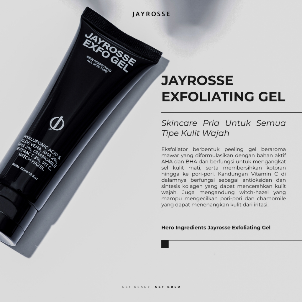 Jayrosse Exfoliating Gel | Gel Pengangkat Sel Kulit Mati Dan Komedo