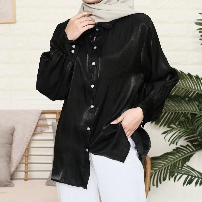 BLOUSE VELOVE / KEMEJA WANITA SHIMMER / ATASAN WANITA KOREA