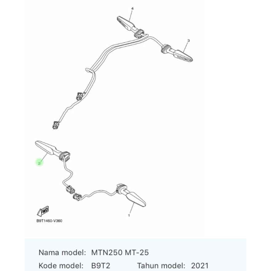 LAMPU SEN SEIN DEPAN KANAN NEW MT25 MT 25 ASLI ORI YAMAHA B9T H3320 00