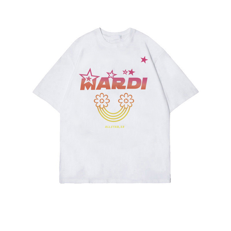 Oversize Cartoon Letter Kaos Hitam Atasan Wanita Lengan Pendek Oversize Printed T-shirt/atasan wanita kekinian