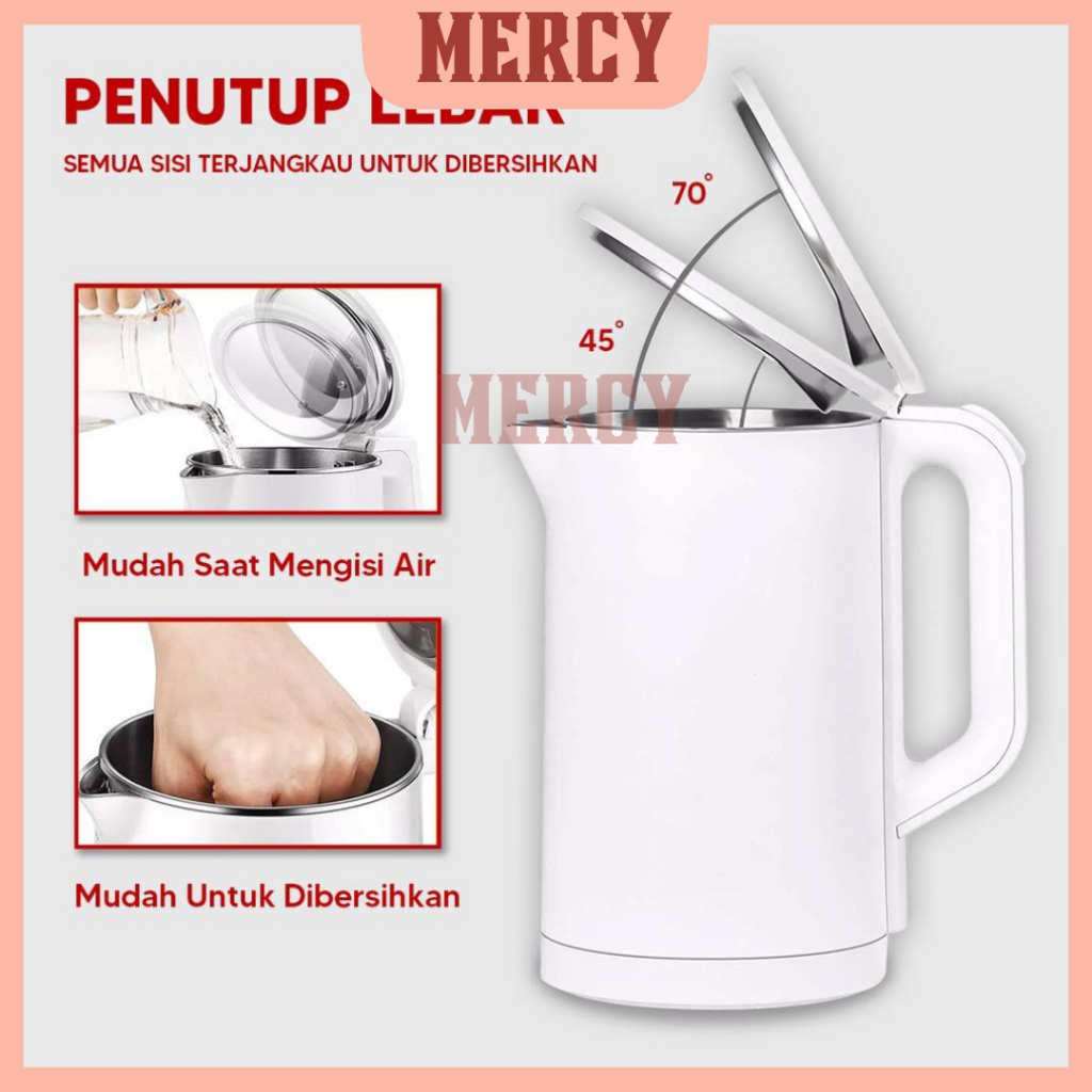 TEKO ELEKTRIK KAPASITAS 2.3 LITER I ELECTRIC KETTLE 2.3L PEMANAS AIR ATAU REBUS MAKANAN TYPE F-275