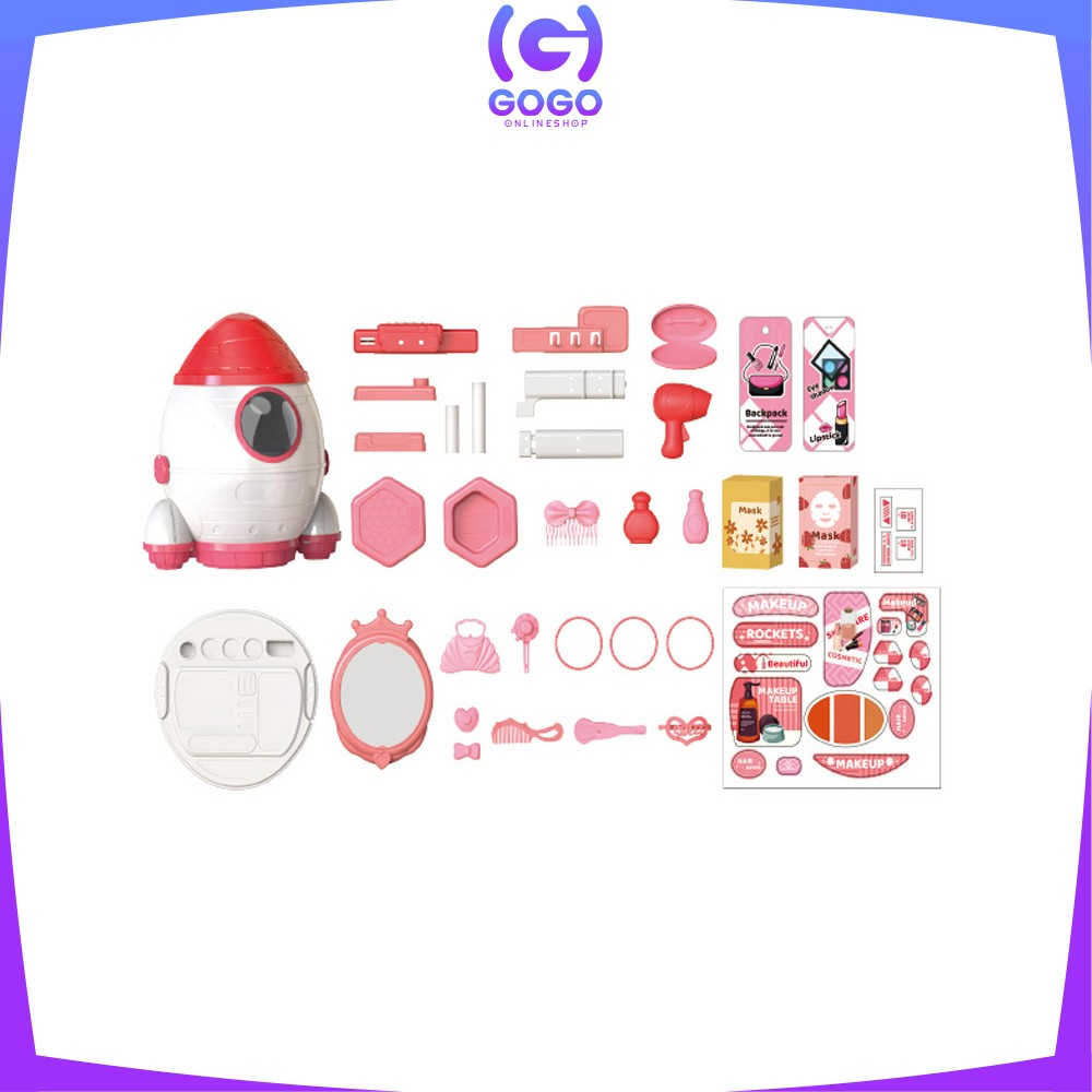 GOGO-M323 Mainan Masak Masakan Anak Pretend Play Set Motif Rocket / Mainan Edukasi Kitchen Set Kids Toys Fast Food Simulation / Makeup Playing House Unisex Import