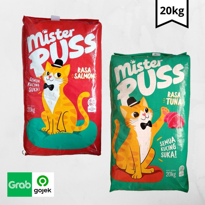 Mister Puss Salmon 20 Kg | makanan kucing MR.puss 20kg