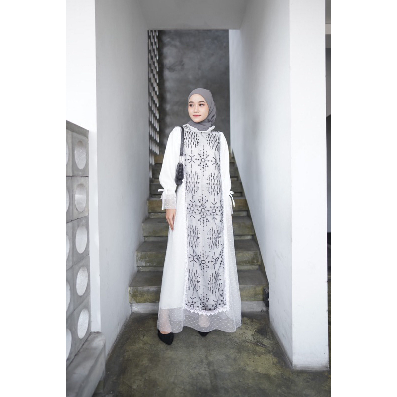 ANESYA DRESS KOREAN STYLE KONDANGAN CANTIK SIMPLE KEKINIAN ELEGAN