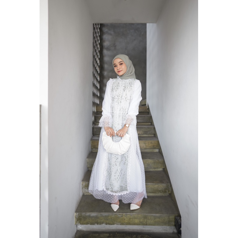 ANESYA DRESS KOREAN STYLE KONDANGAN CANTIK SIMPLE KEKINIAN ELEGAN