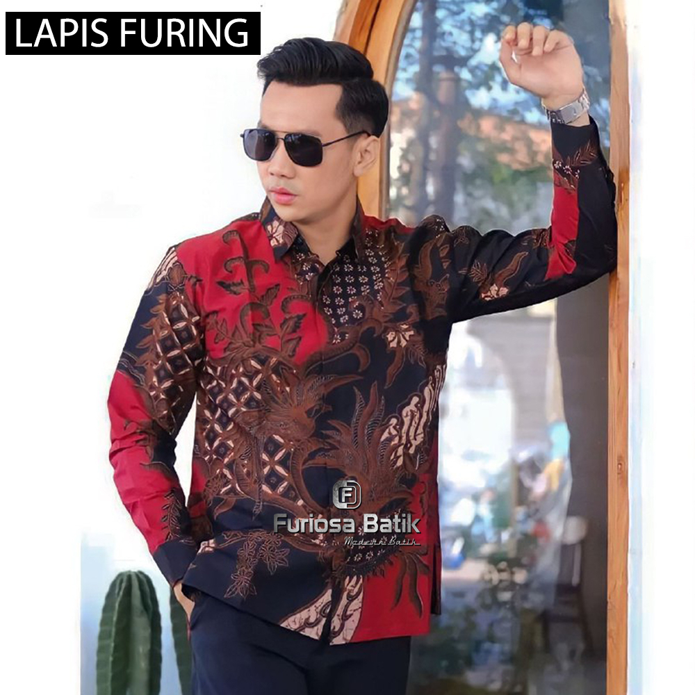 FURIOSA BATIK LAPIS FURING MERAKOREN Kemeja Batik Pria Full Furing Bahan Katun Halus Primisima