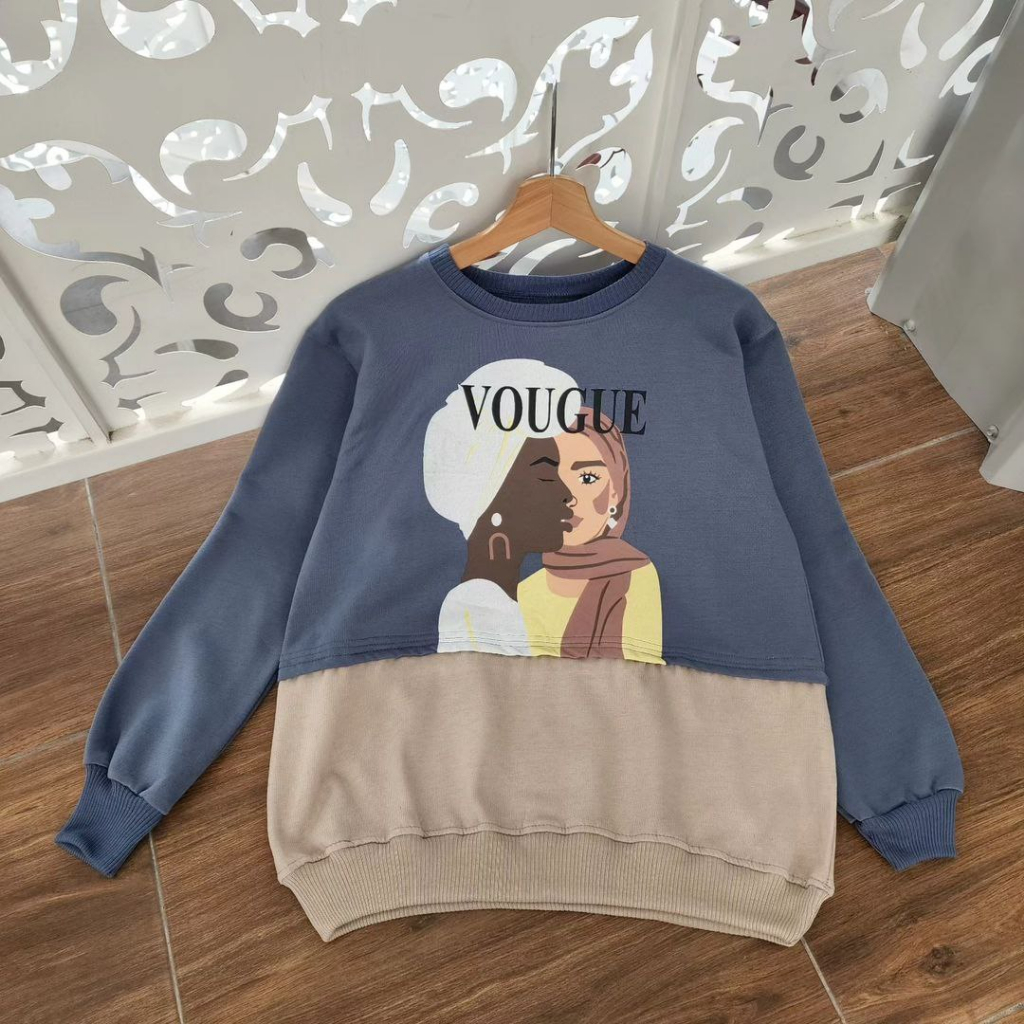 Nara Grosir - Vogue Combie Latte | Sweater Wanita Terbaru