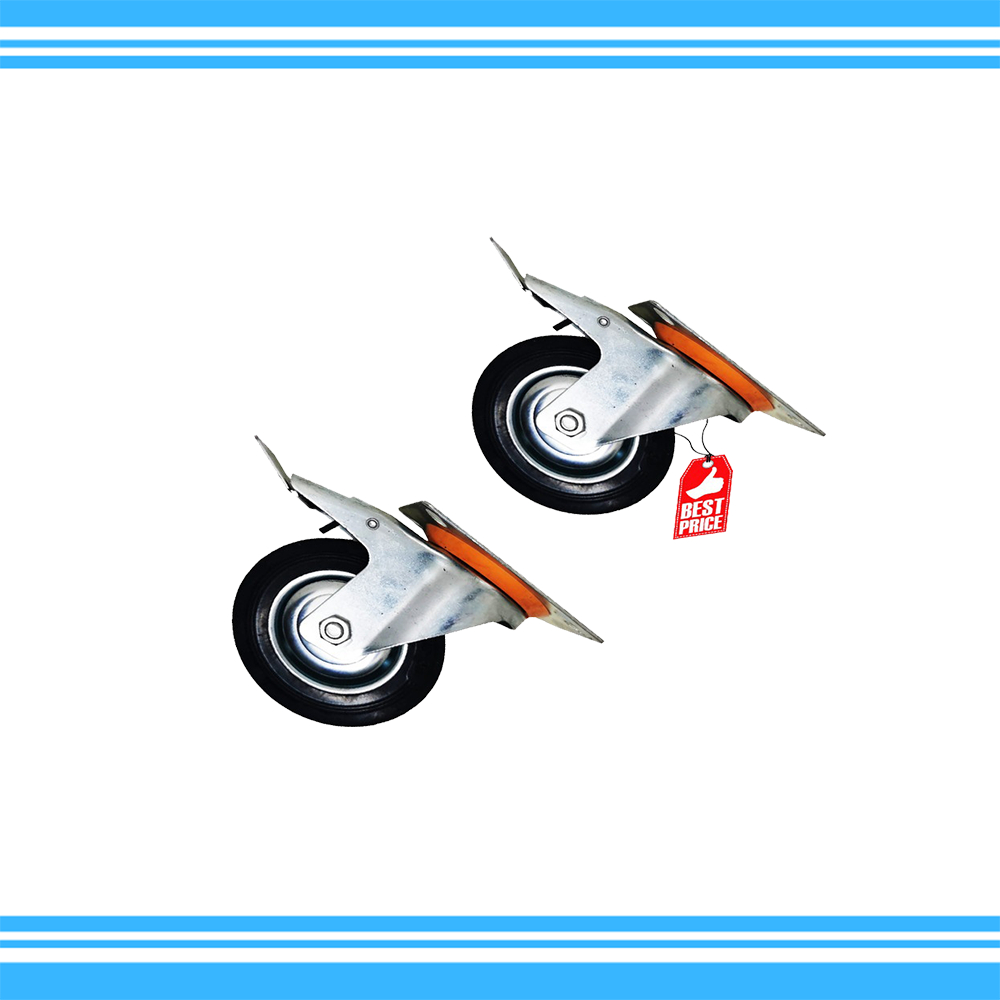 Roda Etalase 5 inch hidup rem 1 Pcs Trolley