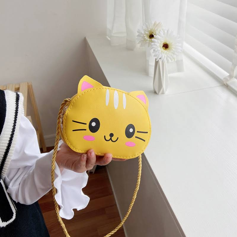 Tas Selempang Anak MINI / KECIL Motif Binatang Kucing Tali Sling Bag - BUM