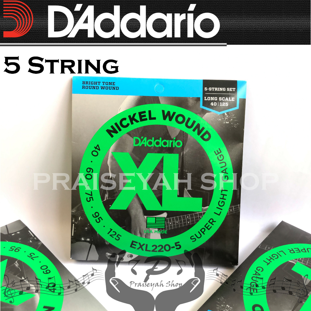 Senar Bass EXL 220 5 String Daddario Original EXL220 40 - 120