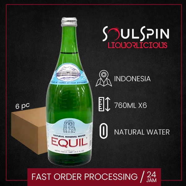 

Equil Natural Mineral Water 760ml [ Dus isi 6 Botol ] Khusus Instan - Only Instant Delivery