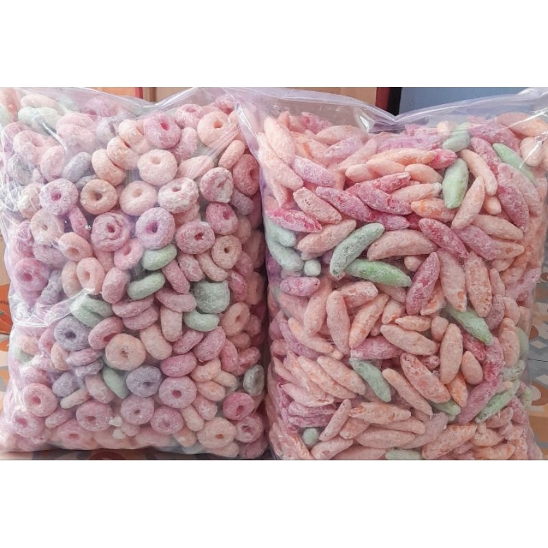 

Getas widaran warna warni lonjong/donat 200gram