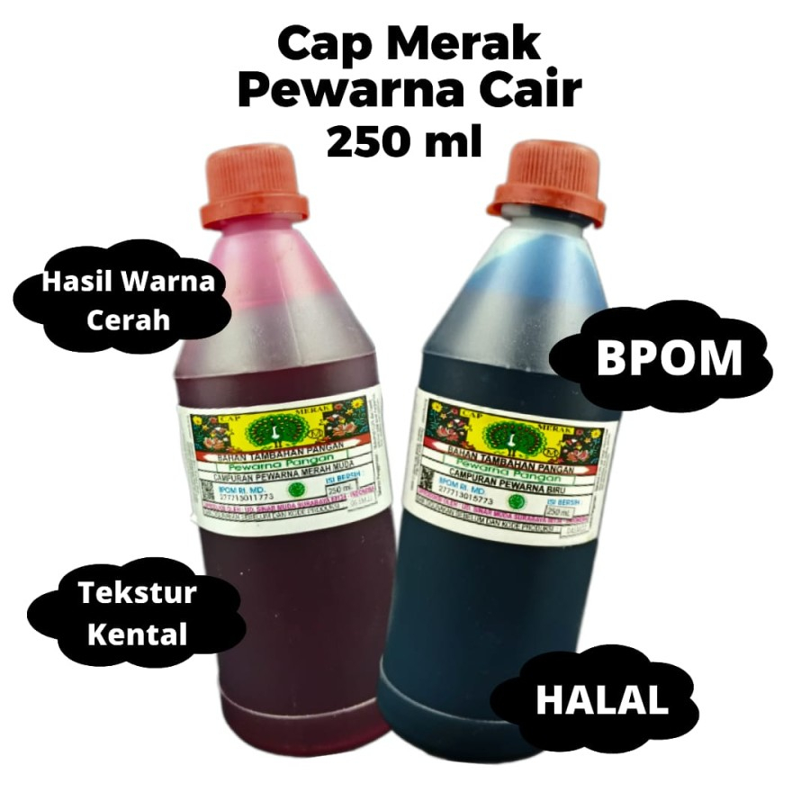 

PEWARNA CAIR CAP MERAK 250 ML