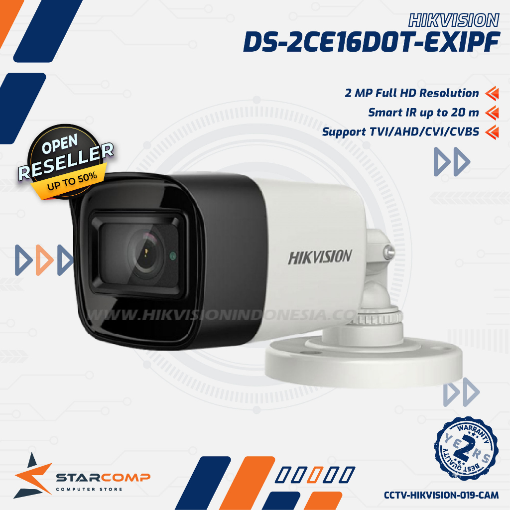 Camera HIKVISION 2MP DS-2CE16D0T-EXIPF Outdoor Kamera Full HD 1080P